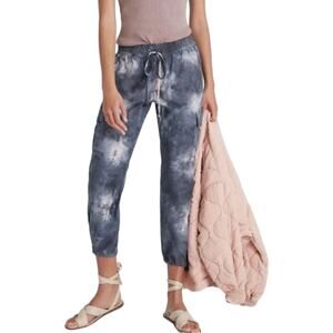 Sanctuary X Anthropologie Tie Dye Cargo Jogger Pants Large Navy Pink Casual